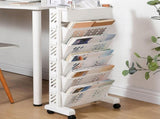 Movable Bookshelf Large Capacity Rotatable Removable Plastic Practical Rolling Organization Shelf 6 V1294-YM0521-3117230064012