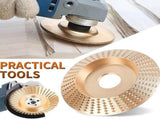 Grinding Disc Set for Angle Grinder, 4 Pcs Wood Carving Discs and 5 Pcs Rasp Drill Bits for Wood V1237-ZY-924-025