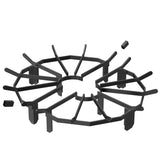Log Grate, 27 inch Heavy Duty Wheel Fire Grate with 6 Support Legs, Solid Powder-coated Steel Bars, V952-LXYMP6X20MM27JRUUV0