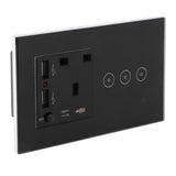 3 Gang WiFi Wall Switch Socket Panel with USB Ports APP Remote Control AC V1294-YM0901-3114210035911