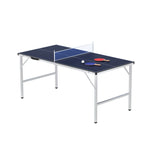 Everfit Table Tennis Ping Pong Table Portable Foldable Family Game Home Indoor TABLE-TENNIS-152-BL