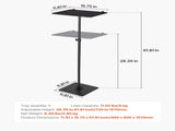 Projector Stand, Projector Floor Stand with Adjustable Height 770 to 1610mm, 360&deg Horizontal V952-LDSTYYZJ187LNN12E001V0