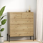 Artiss 5 Chest of Drawers - ARNO Pine FUR-S-CDR-03-WD-AB