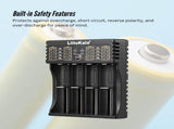 LiitoKala Lii-402 Smart Battery Charger - 4-Slot USB for 18650 AA AAA Li-ion NiMH V238-SUPDZ-41205415215184