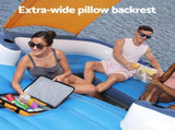 Bestway Pool Float Island Inflatable Lounge 6-person Raft Seat Canopy BW-FLOAT-43105-BUOG