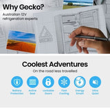 GECKO 95L Portable Upright Fridge, 12V/24V for Motorhome, Caravan, Silver V219-CAPFFRGEKA10S