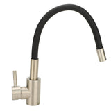 Flexible Kitchen Faucet G1/2 Stainless Steel Rubber Flex Gooseneck Kitchen Sink Mixer Tap with V1294-YM0901-3112240020211