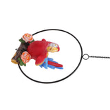 Hanging Iron Ring Parrots Resin Waterproof Exquisite Garden Hanging Parrot Statue Decor for V1294-YM0512-3111220286911