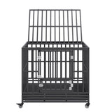 VEVOR 42 Inch Heavy Duty Dog Crate, Indestructible Dog Crate, 3-Door Heavy Duty Dog Kennel for V952-GLSYSDXPF421474QIV0
