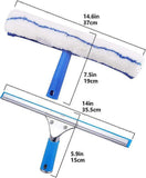 Window Cleaning Kit, Squeegee with Microfiber Cloth & Rubber Lip V1263-JX-5228
