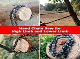 53 Inch Hand Rope Chain Saw Sharp Manual Tree Chain Saw with 68 Teeth Folding Pocket Wood Cutting V1370-AZ4-10535