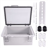 Outdoor WiFi Enclosure Weatherproof Locking Box Waterproof Switch Router 8.7x6.7x4.3inch V1370-AZ4-11634
