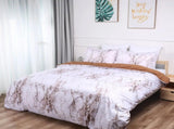 Bianco Marble Copper Luxe Quilt / Doona / Duvet Cover set V745-AQ08098S3
