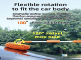 Orange 21&deg Curved Car Wash Mop and Snow Scraper with 180&degRotating Detachable Pole & 2 x Extra Large V888-ELOSUNG52116