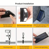 Black Solar-Powered Night Lights LED Night Lights 8-Pack Night Lights Garden Lighting V1347-124-99696
