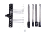 Rake for Leaves 22 Tines 16.3 Inch Wide Steel Wire Garden Rake with 5.2FT Long Handle for Lawn Yard V1294-YM0901-3111260001411