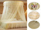 Breathable Round Canopy Lace Princess Style Mosquito Net Bed Curtain Netting V1294-YM0901-JY25278-04