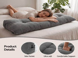 Giselle Headboard Pillow for Sitting in Bed, Upgraded Shredded Foam Reading Wedge Cushion for Lumbar HBP-WAVBTN-COR-GY-Q