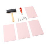 Rubber Carving Blocks for DIY Printmaking Crafts Soft Linoleum Block Stamp Making Kit for Beginners V1294-YM0901-3117240108811