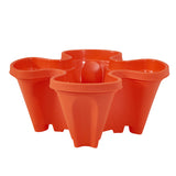 Red 3-Tier Stackable Strawberry & Vegetable Planter with Mobile Wheel Tray - Space-Saving Vertical V888-ELOSUNG42022