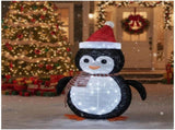 2-Pack Lighted Christmas Penguin Decoration Lantern Collapsible Metal Frame Yard Ornament with 45 V1107-LIGHTED CHRISTMAS PENGUIN DECORATION LANTERN1
