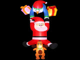 Jingle Jollys Christmas Inflatable Climbing Santa 3.5M Height LED Decorations Illuminated XMAS-INF-SNOWMAN-CLIMB-8FT