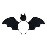 Red Halloween Bat Wing Headband with Furry Ears and Orange Eyes - Velvet Costume Accessory for V888-ELOSUNG56068-1