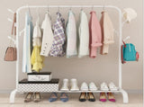 White Heavy Duty Clothes Rail Rack Hanging Garment Display Stand Shoe Storage Shelf V201-QHGMMOREONE032