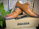 Massa Ascoli Leather Derby Dress Lace Up Shoes Wedding Business Formal in Tan - UK 11 V563-ASCOLI-TAN-UK11