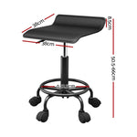 Artiss Salon Stool Square Swivel Chair Black SALON-B-SQ-BK