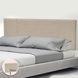 Linen Fabric Double Bed Headboard Bedhead - Beige V63-800807