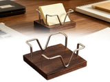 Two Piece Practical Wood Desktop Note Paper Storage Stand Stable Holder Convenient Organizer For V1192-AZ-W-28201