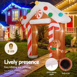 Jingle Jollys Christmas Inflatable Archwary Ginger 2.8M Illuminated Decorations XMAS-INF-GINGER-ARCH-10FT