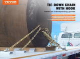 G80 Transport Binder Chain, 8 mm x 316 cm 2-Pack Tow Chain with Clevis Grab Hooks, 2.22T Safe V952-ZGTLSGMGDX2JYBW2AV0
