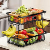 2-Tier Metal Fruit Vegetable Storage Basket V178-62254