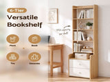 Artiss 6 Tiers Bookshelf with 2 Drawer Storage Shelf Pine FUR-L-DS-6T2DR-WD