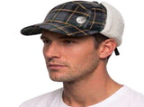 Plaid Supre Trapper Ushanka Hat Sherpa Lined Winter Ear Flap Cap - Grey/Black V563-KNGOL-K1502FA-CP316-S_M
