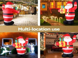 Jingle Jollys Christmas Inflatable Santa 2.4M Illuminated Decorations XMAS-INF-SAN-8FT