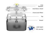YES4PETS 3L Automatic Electric Pet Water Fountain Dog Cat Stainless Steel Feeder Bowl Dispenser Grey V278-PWS-106-GREY