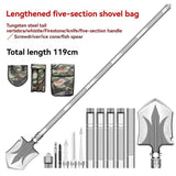 multifunctional military shovel, outdoor folding shovel, survival gear, heavy-duty spade, camping V1102-145-12987-BLK-112CM