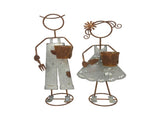 Set 2 Asst Farm Kid Planters 29x82cm V637-71449PLN