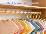 40PCS Gold Aluminum Hangers, 13 in Heavy Duty Small Clothes Hangers for Wardrobe Organization, Non V1369-AZ3-W-08862