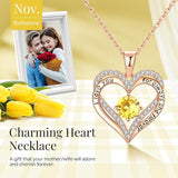 18K Rose Gold Necklaces for Women, 929 Sterling Silver Gifts for Mothers Day, Jewelry for Wife Mom V1164-325774