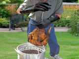 BBQ Gloves Waterproof Heat Resistant Turkey Fryer Cooking Gloves with Non Slip Textured Handle, 18 V1237-ZY-528-313