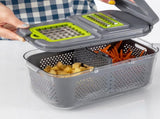 22-in-1 Vegetable Fruit Chopper Cutter Multifunctional Veggie Dicer Slicer with 13 Blades for V1263-JX-7137
