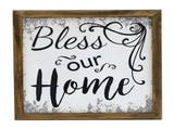Bless Our Home Timber Framed Wall Art 40cm V637-20597HOM