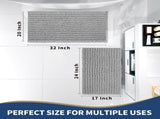 2 Pack Chenille Bathroom Rug Set, Quick-Dry Non-Slip Bath Mats for Tub and Sink, Machine Washable, V1189-LC-AMZ-00303