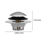 Universal Brass Bathtub Drain with Plated and Built-in Anti-Clog Hair Catcher V1369-AZ3-W-13388