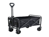 Gardeon Garden Cart Folding Trolley Camping Wagon Barrow Outdoor Beach Black XFEL-GCT-OX-L-BK