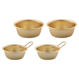 Aluminum Rice Wine Bowls Golden Korean Style for Kitchen Use 4Pcs V1192-AZ-W-25520